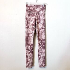 Athleta Womens Pink Elation Floral Printed Tight Gym Yoga Fitness Pants XXS